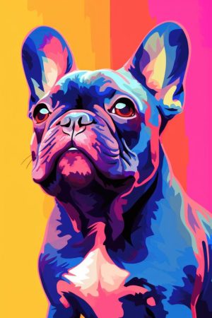 Kleurrijke Franse Bulldog Vibes