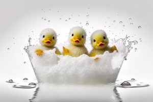 Schattige Eendjes in Bad!