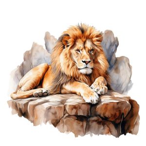 Majestueuze Leeuw op Roze