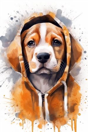 Stijlvolle Pup in Hoodie