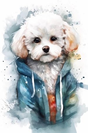 Stijlvolle Hond in Hoodie