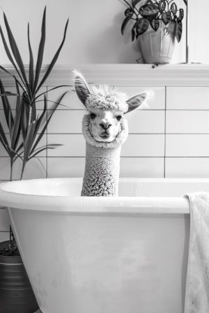 Lama in de Badkuip: Een Plezierige Verrassing!