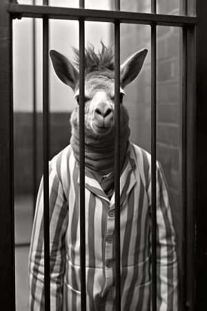 Giraffe in Streepjespak!