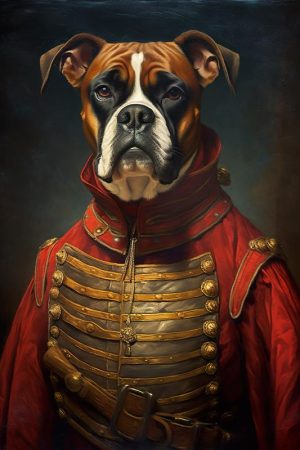 Majestueuze Hond als Soldaat