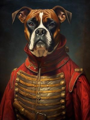 Majestueuze Boxer in Uniform