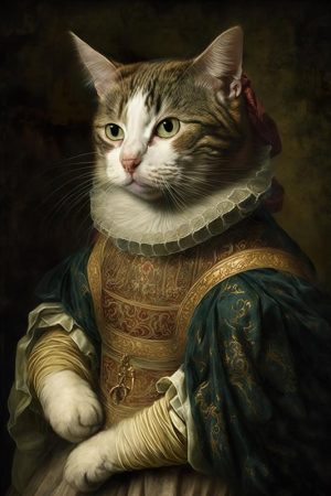 Majestueuze Kat in Kostuum