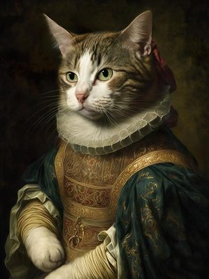 Majestueuze Kat in Kleding