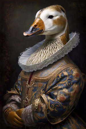 Elegante Eend in Stijl
