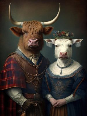 Stijlvolle Koeienfamilie