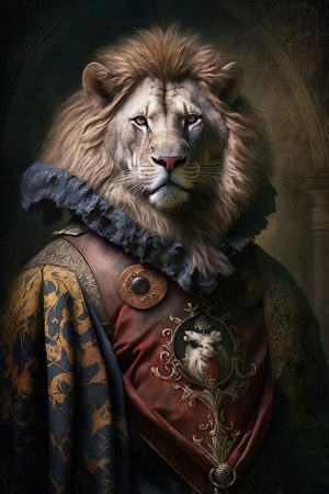 Majestueuze Leeuw in Kleding