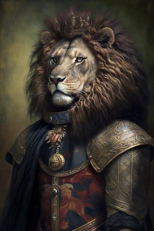 Majestueuze Leeuw in Koningschap