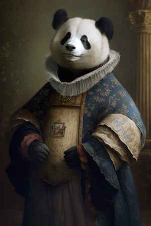 Panda in Prachtige Kledij