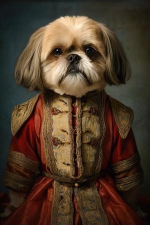 Adorable Retro Hond in Kleding