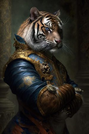 Majestueuze Tijger in Kostuum