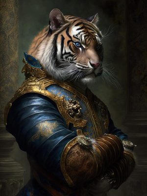 Majestueuze Tijger in Dapper Kostuum
