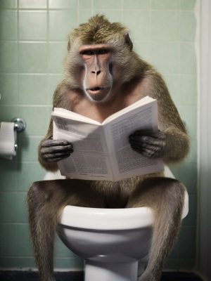 Slimme Apen op het Toilet
