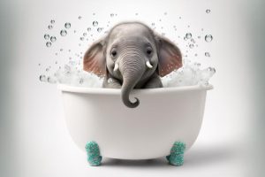 Schattige Badolifant!