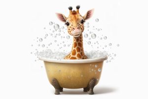 Een Giraffe in de Badkuip!