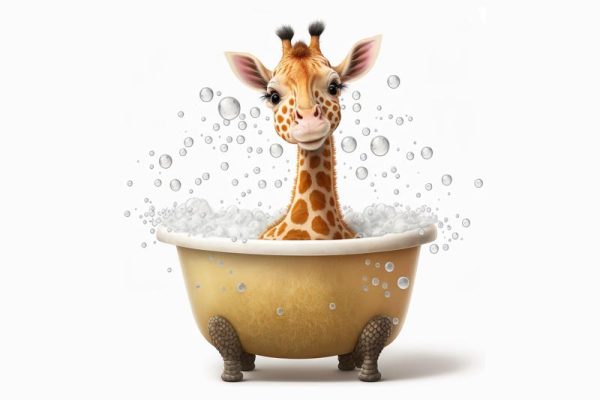 Een Giraffe in de Badkuip!
