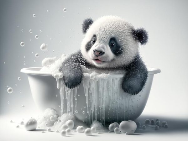 Schattige badpanda!