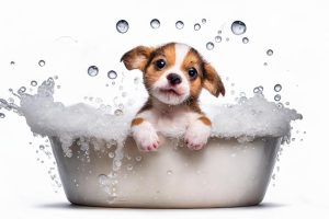 Schattige Puppy In Bad