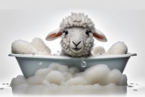 Schattig Schaap In Bad!
