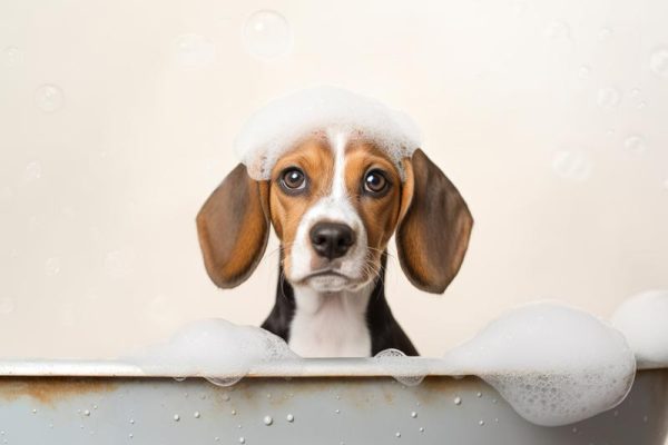 Schattige Badbeagle