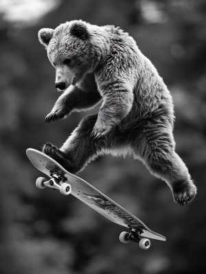 Skateboardende Beer!
