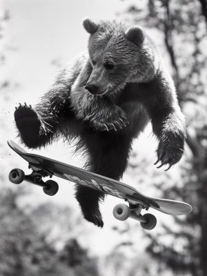 Skateboardende Beer: Pure Fun!