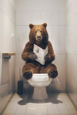 Berenmomentje op de WC
