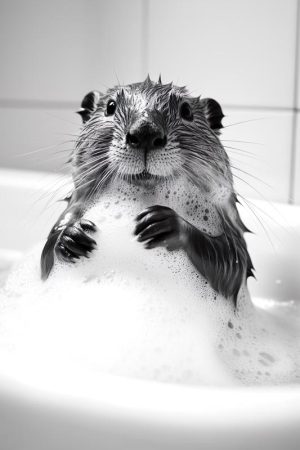 Schoonheidsbehandeling van de Otter