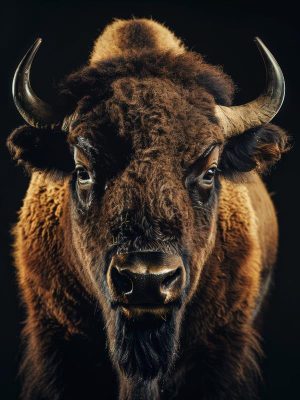 Krachtige Bison in Actie
