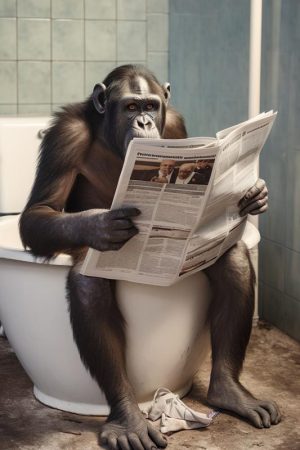 Een Gorilla in de WC!