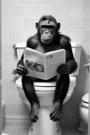Katten in de WC: De Lezen Ape