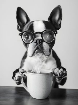 Slimme Hond met Koffie