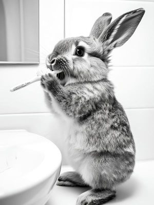 Schattige Poeltje met Tandenborstel!