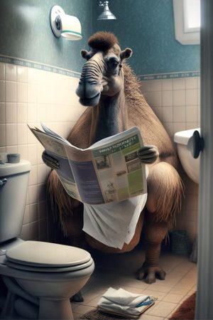 Kameel in de badkamer: Relaxte momenten!