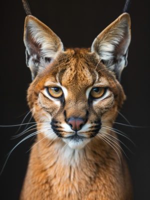 Krachtige Caracal in Beeld