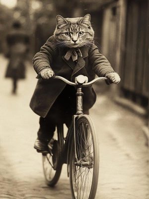 Fietsende Katz