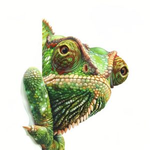 Kijk eens naar deze gezellige kameleon!
