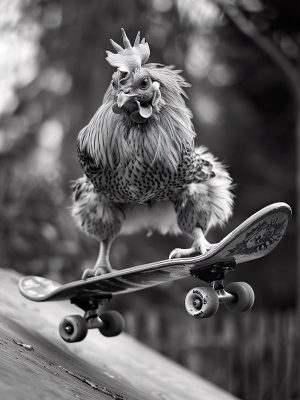 Skateboardende Kippenfun!