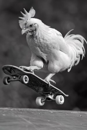 Skateende Haan