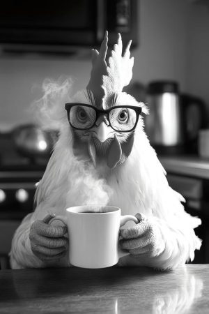 Kip met Koffie - Een Vrolijke Start