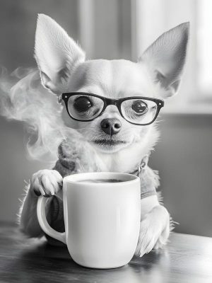 Chill Chihuahua met Koffie