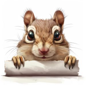 Schattige Eekhoorn Met Brief