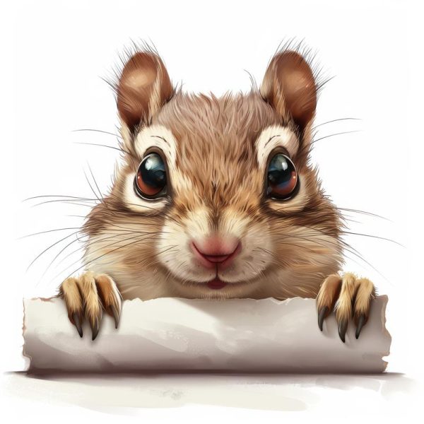 Schattige Eekhoorn Met Brief