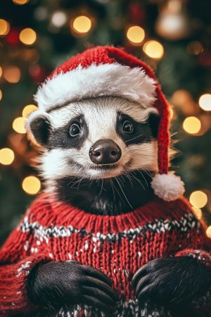 Feestelijke Das in Kerstsfeer