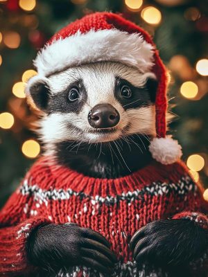 Schattige Das met Kerstmuts