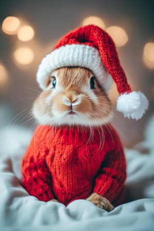 Schattige Kerstbunny!