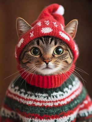 Schattige Kerstkat
